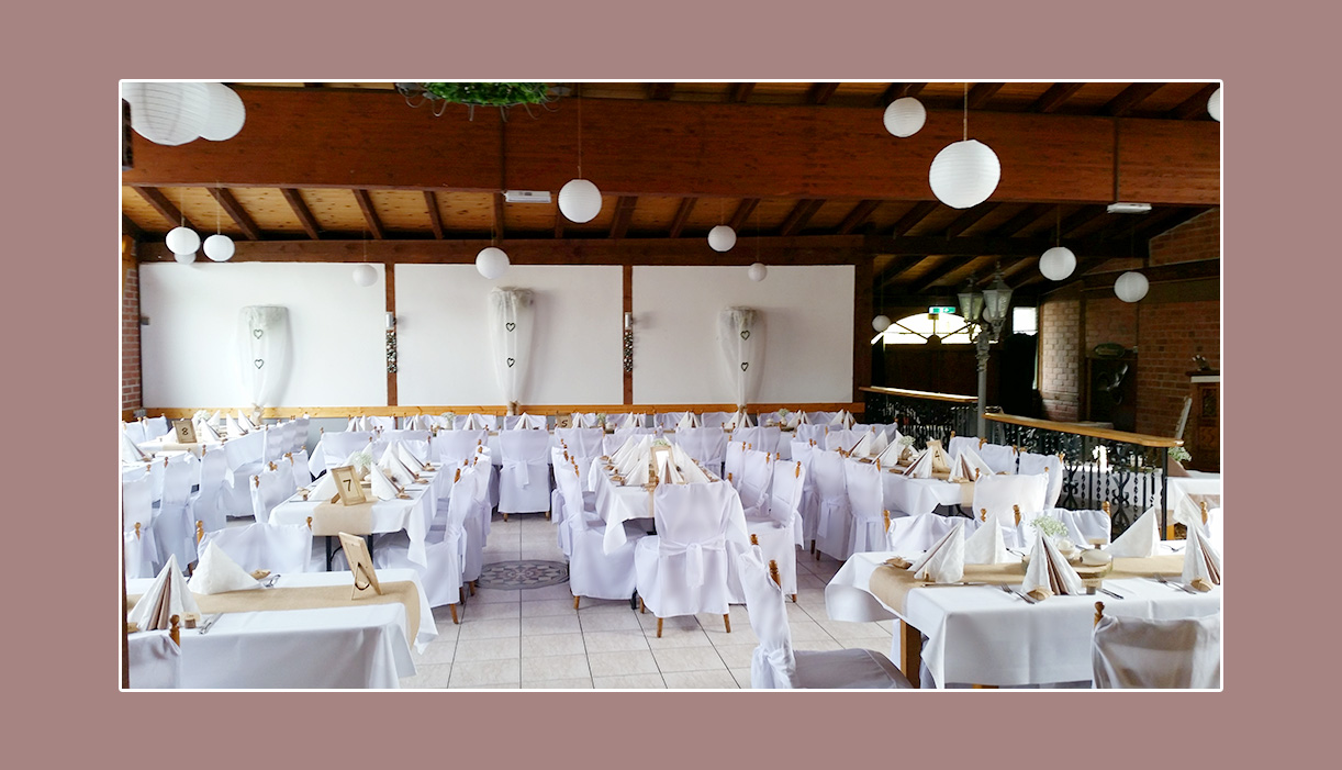 Deko Hochzeit Weiß im Landhaus Siebe Hattingen Hagen Essen