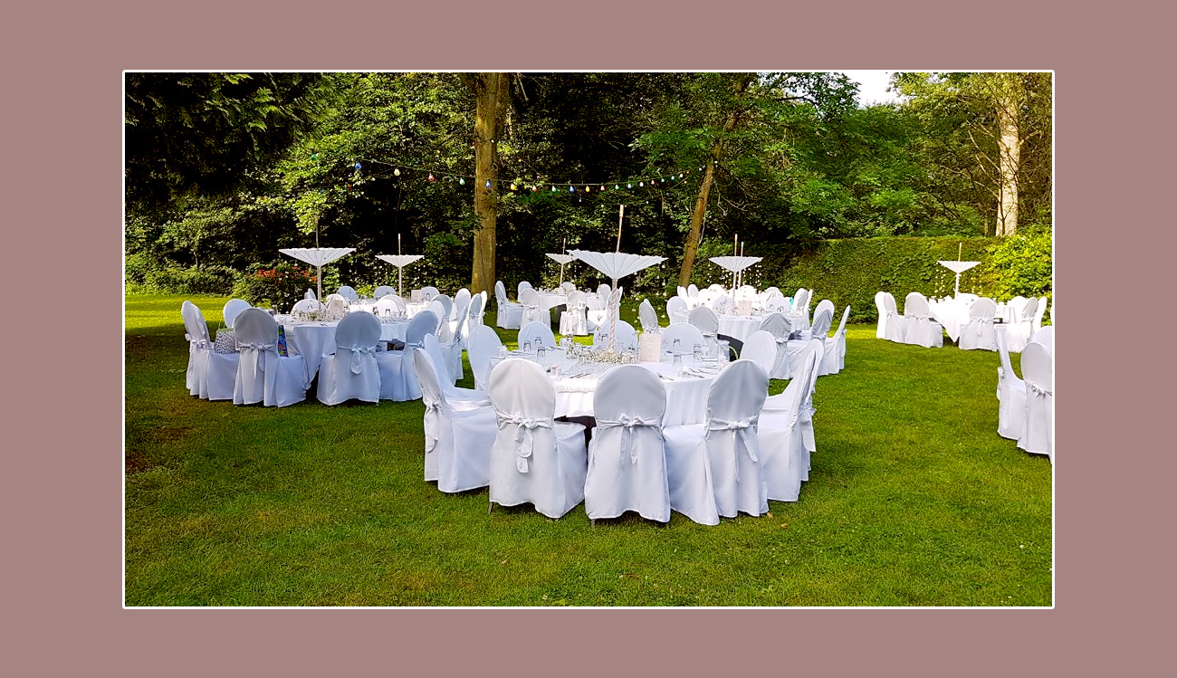 Deko für eine Gartenhochzeit